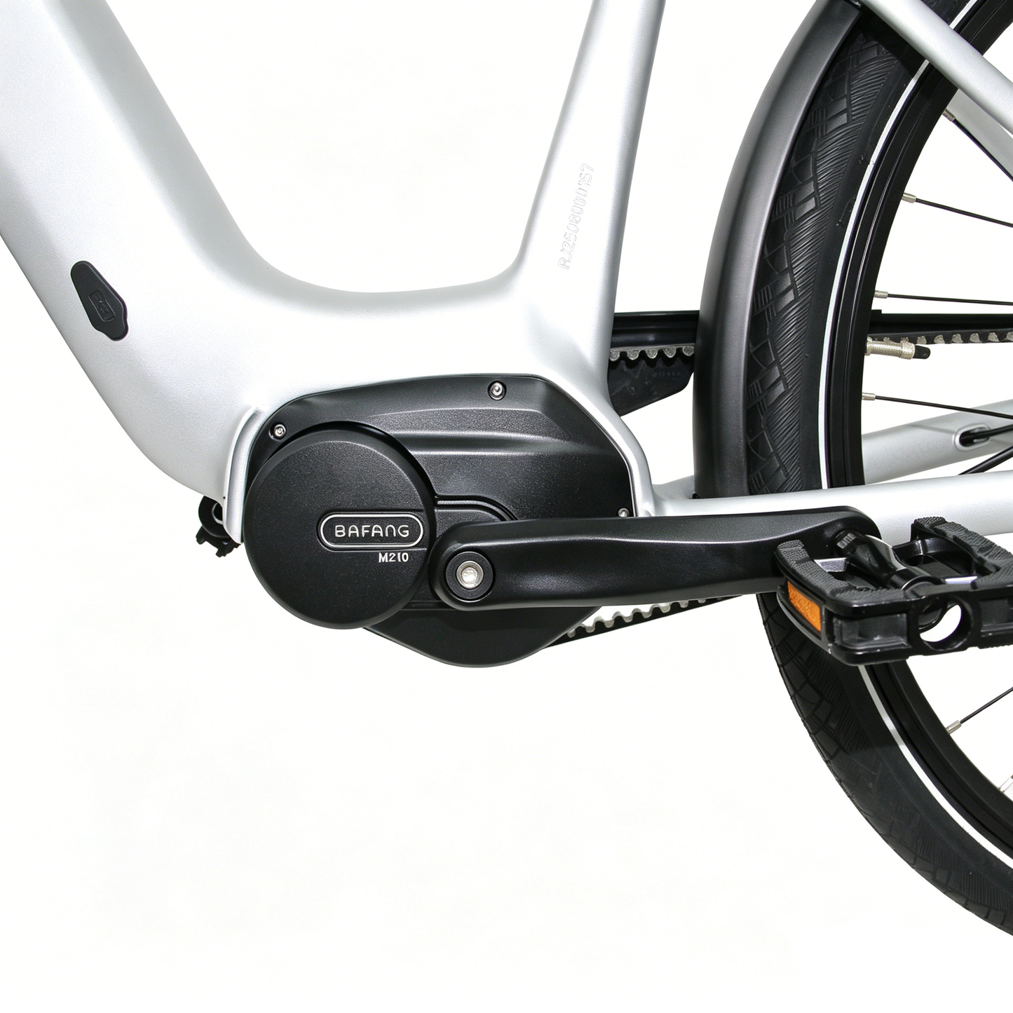 28" Women's Aluminum / Full Aluminum Front Suspension Fork, Hydraulic Disc Brake, Rubber Belt Drive, Bafang Mid-Drive Integrated Motor, Internal 7-Speed