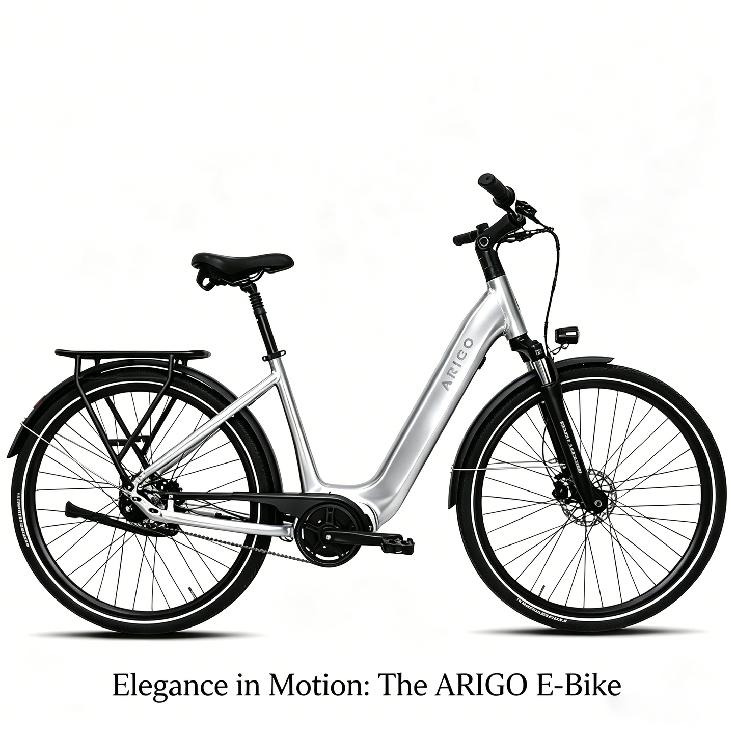 28" Women's Aluminum / Full Aluminum Front Suspension Fork, Hydraulic Disc Brake, Rubber Belt Drive, Bafang Mid-Drive Integrated Motor, Internal 7-Speed