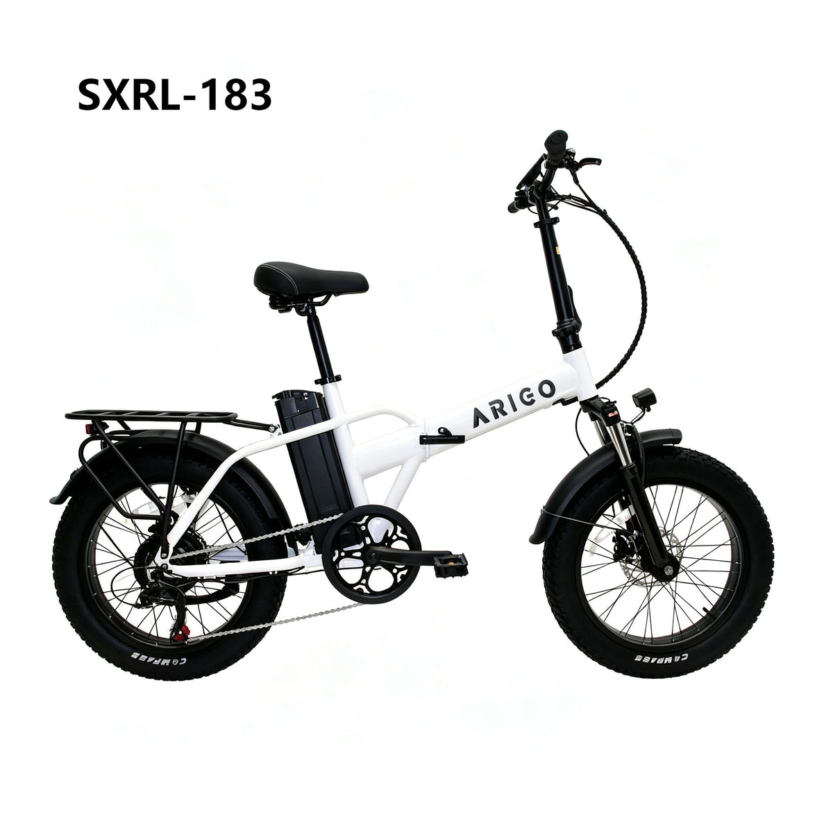 ARIGO SXRL-183 White – Powerful Electric Folding Fat Tire Bike with 20" Tires, 500W Motor & 48V 15Ah Battery