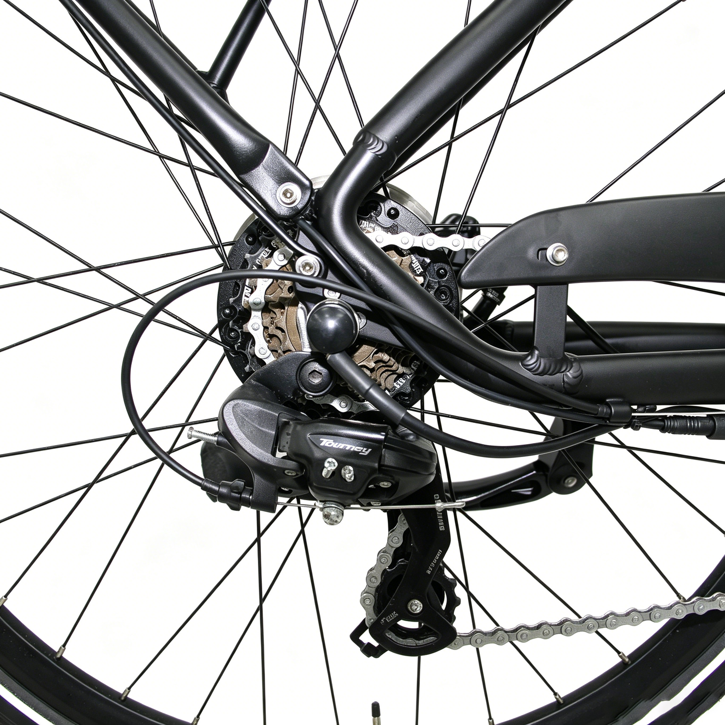 28" Women's Aluminum Alloy Frame, Hidden Battery Compartment, 36V 13Ah Lithium Battery, Rear 7-Speed, Rear Hub Motor