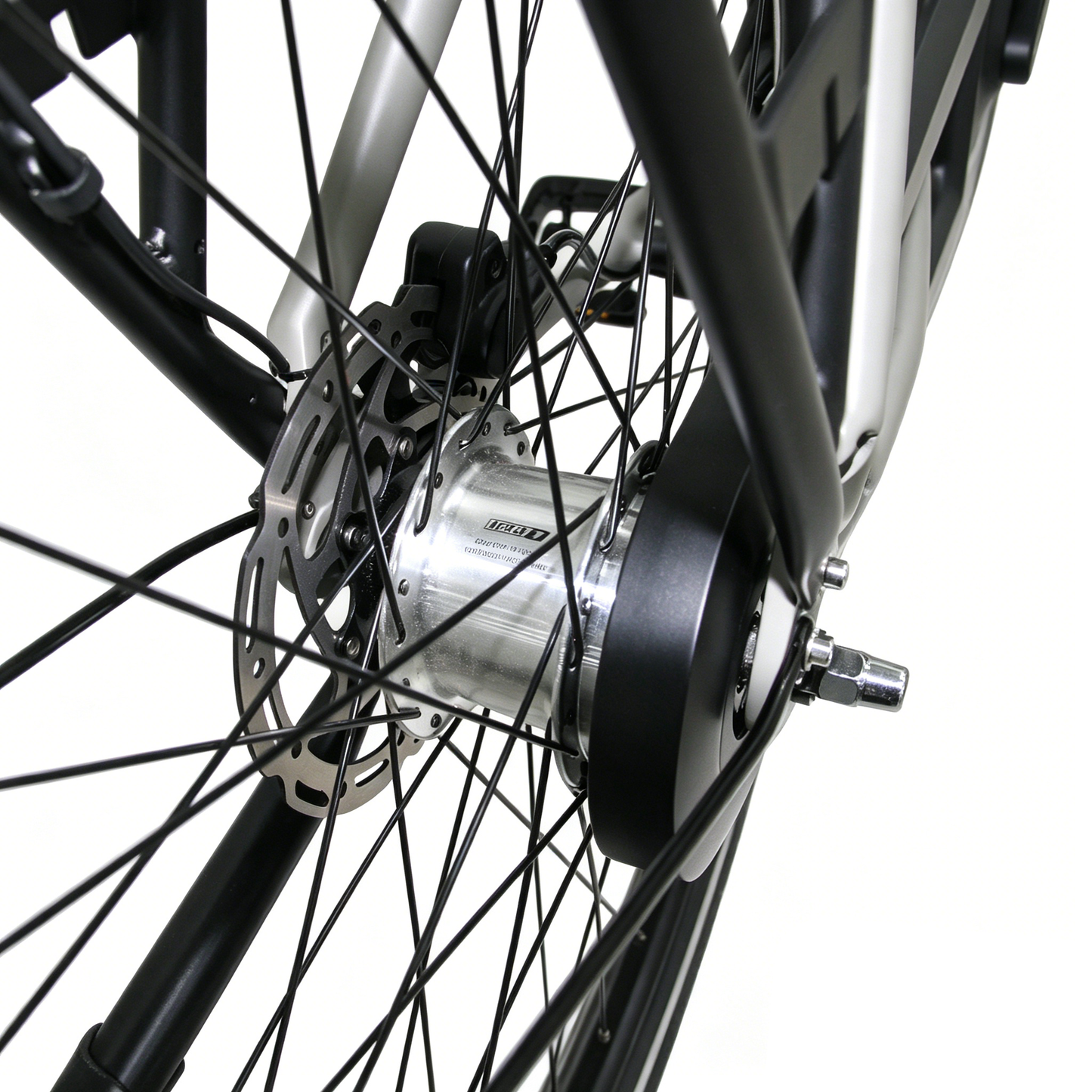 28" Women's Aluminum/Full Aluminum Front Fork, Hydraulic Disc Brake, Chain Drive, Bafang Mid-Motor Integrated Unit, External 7-Speed